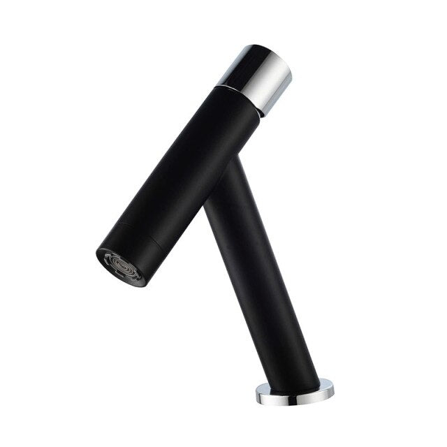 Politiko-Black Matte Tall vessel and short single hole bathroom faucet