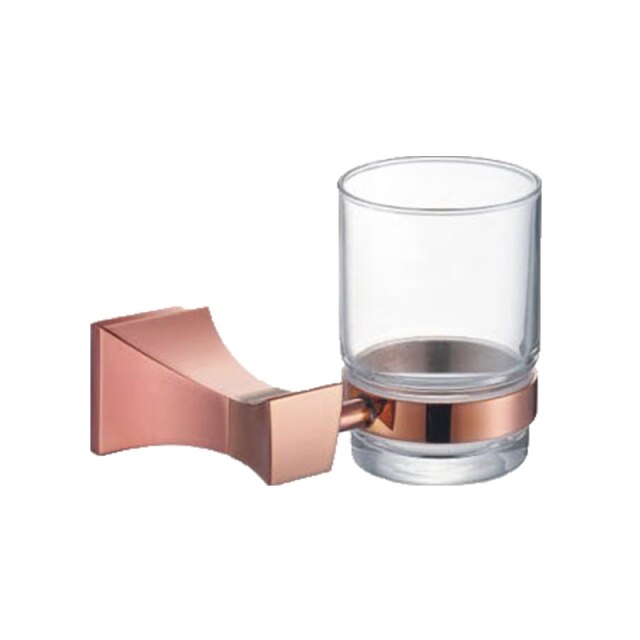 Rose Gold Polished-Square Bathroom Accessories