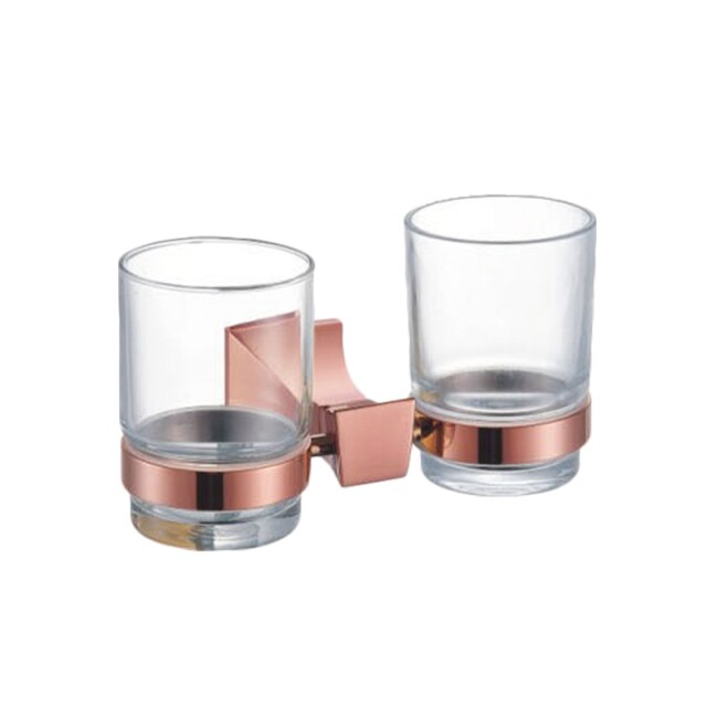 Rose Gold Polished-Square Bathroom Accessories