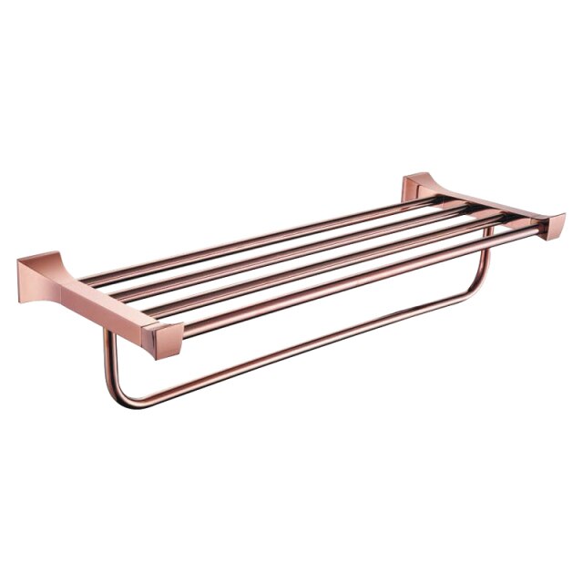 Rose Gold Polished-Square Bathroom Accessories