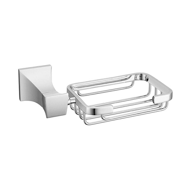 Chrome bathroom accessories