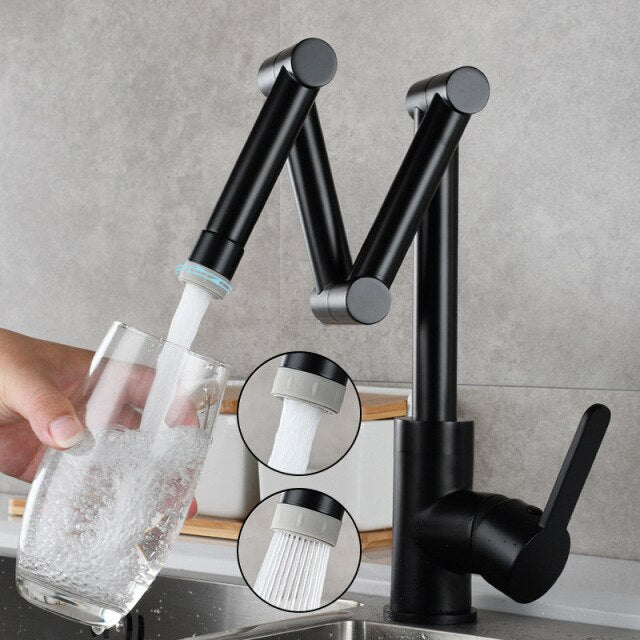 Black Matte-Brushed Nickel-Chrome Kitchen Bar Faucet