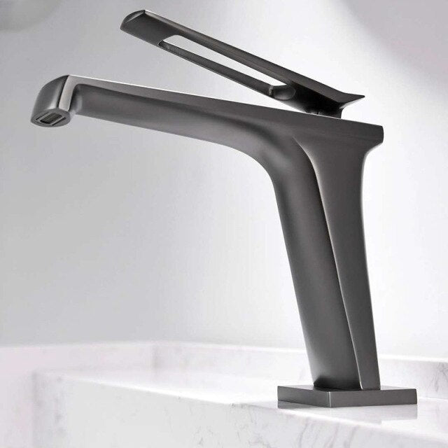 Ruger-Brushed Gold- Black Matte-Grey -Chrome  Single Hole Bathroom Faucet