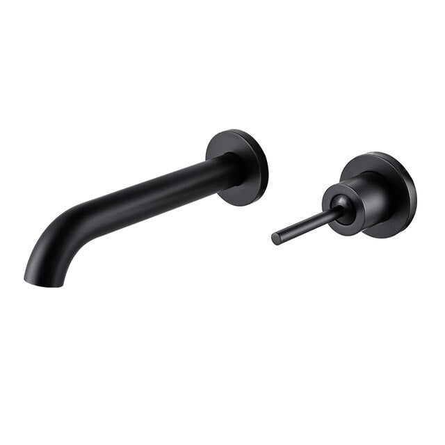 Copper Satin - Black Wallmounted Bathroom Faucet