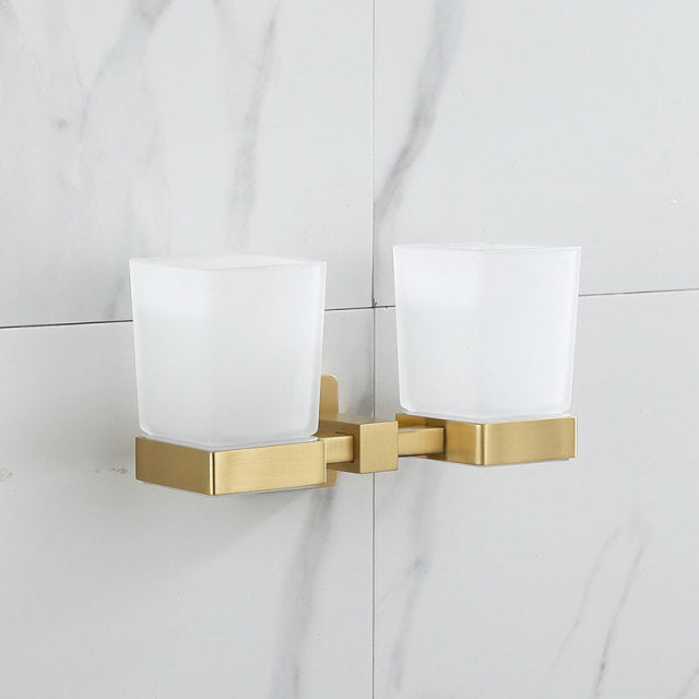 Brushed Gold Modern Bathroom Accessories