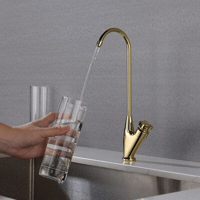 Rose Gold-Gold Polished-Black-Brushed Nickel Cold Water Filter Faucet