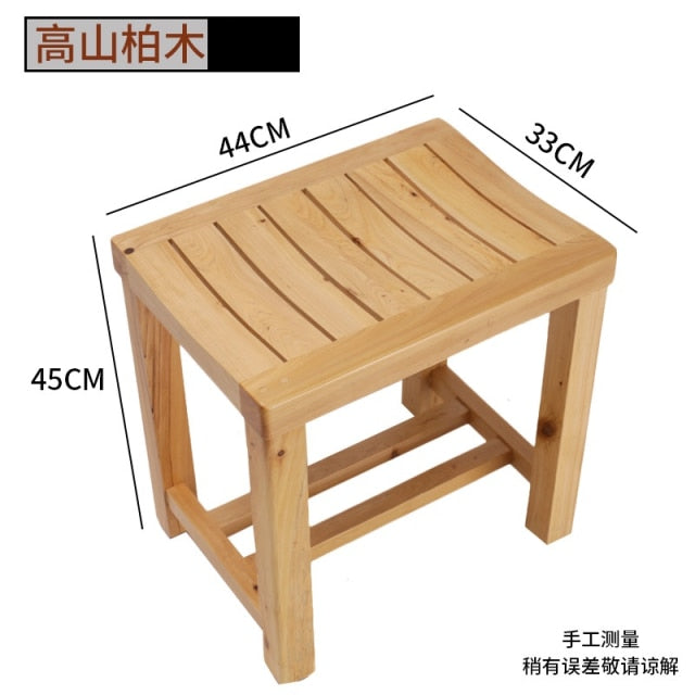 Teak wood shower bench