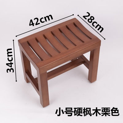 Teak wood shower bench