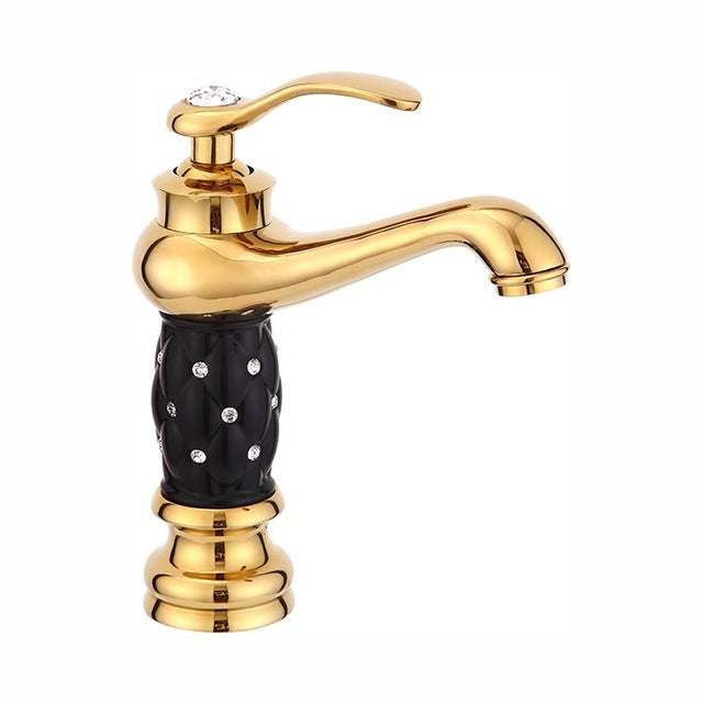 Gold faucet Brass with Diamond/crystal body