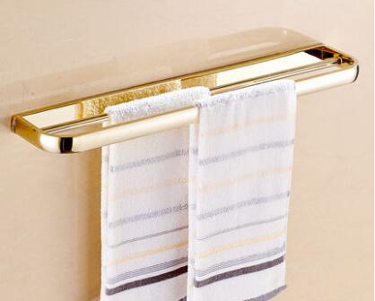 Gold polished bathroom accessories